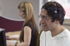 Photograph of a telephone operator at Gurkha Free Legal Advice