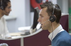 Photograph of a telephone operator at Gurkha Free Legal Advice